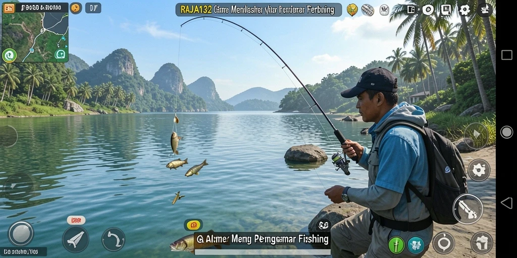 Gameplay seru memancing di RAJA132 dengan grafis indah.