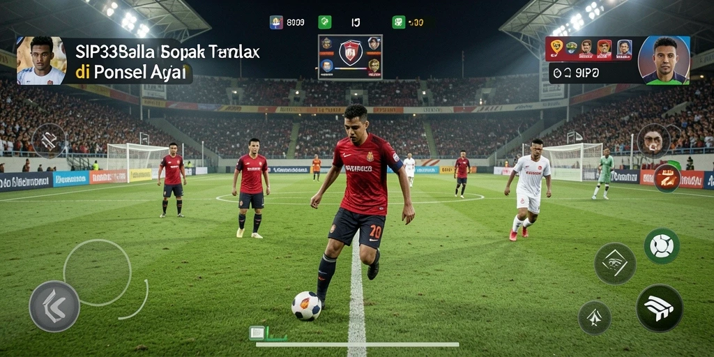 Screenshot SIP33 menampilkan aksi menegangkan di lapangan sepak bola.